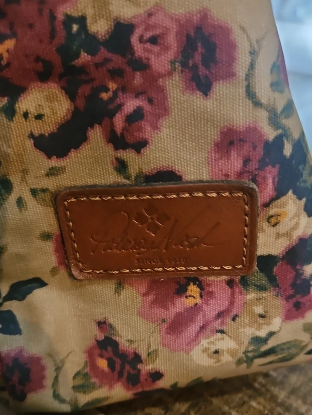 Patricia Nash Large Floral Antique Rose Crossbody Bag - Pink Floral Print